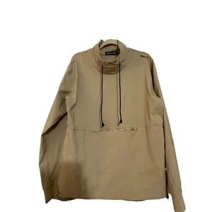EMBELLISH Pullover Jacket Men's Medium Tan Long Sleeve Stretch Microfiber Pocket